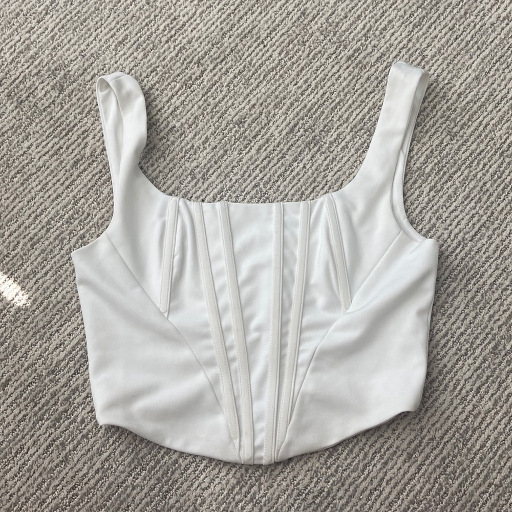 Amazon white corset top